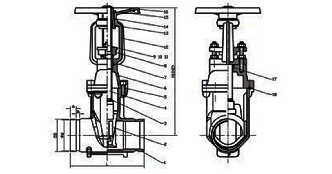 grooved cast iron valve iron for supply Mech Valve-2