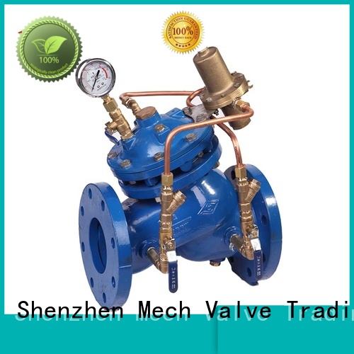 Mech Valve adjustable pressure sustaining valve surge piping system