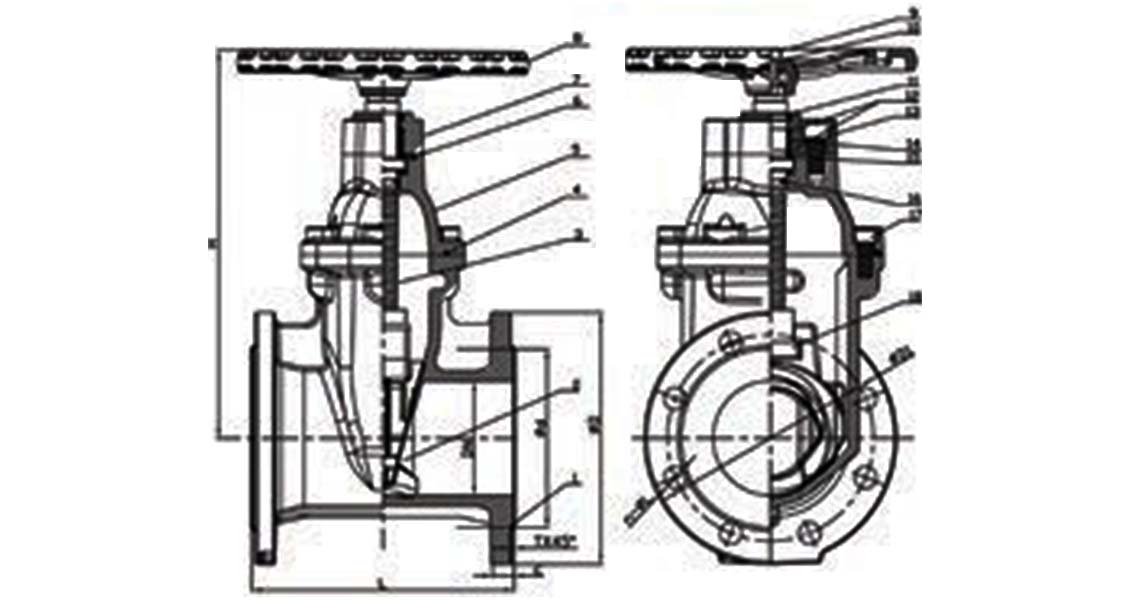 Mech Valve grooved wedge valve industry.