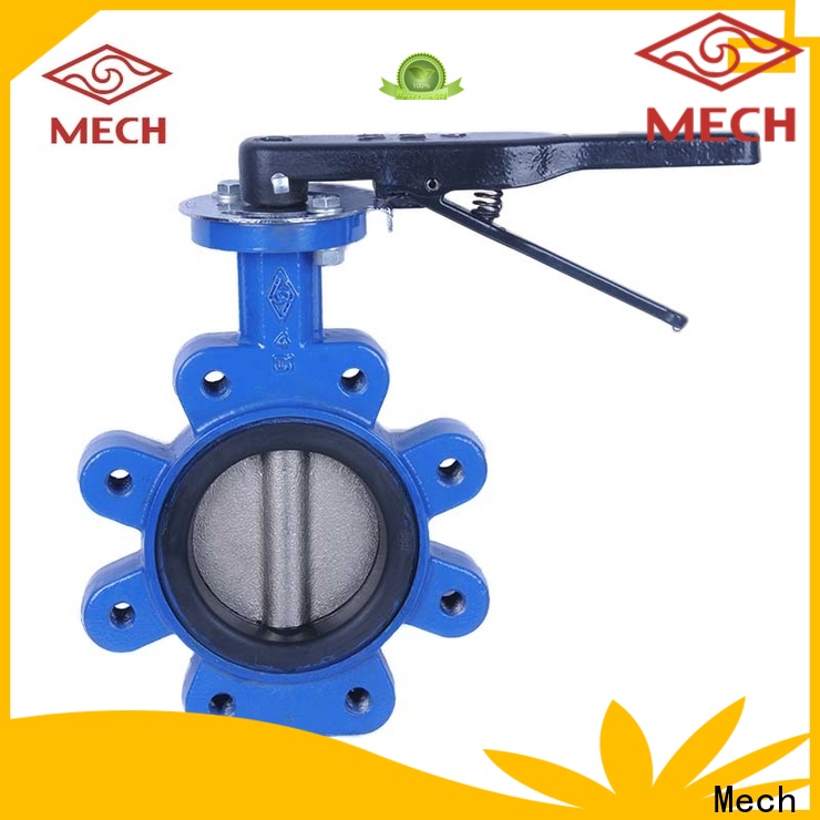 Mech top selling butterfly valve double flange factory ﬁre protection