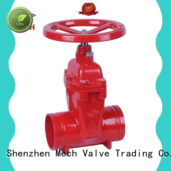 Mech Valve Brand ductile seated stem resilient gate valve grooved