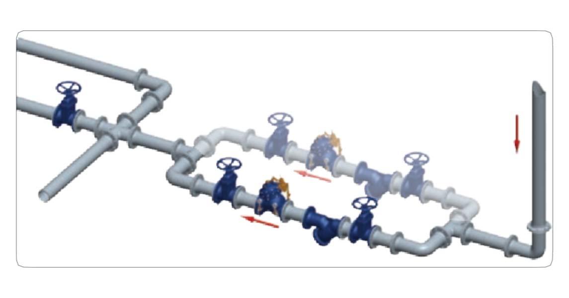 Mech Valve differential pressure reducing valve surge piping system-3