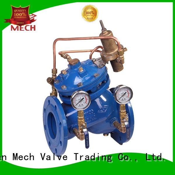 Mech Valve differential pressure reducing valve with gauge remote piping system