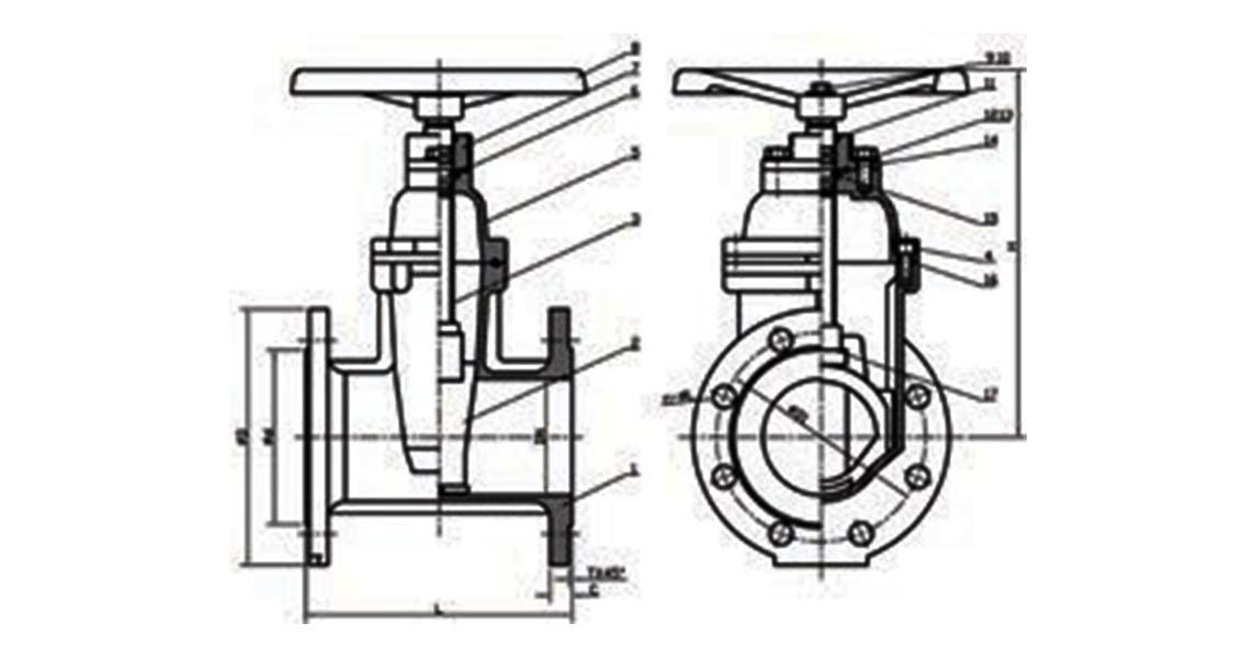 Mech Valve grooved wedge gate valve wedge-2